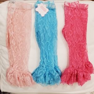 Mud Pie Baby Girls' Lace Leggings